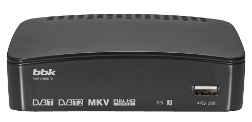 ТВ приставка BBK SMP129HDT2 темно-серый 