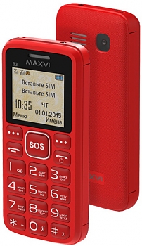 Мобильный телефон Maxvi B3 red 