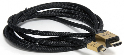 Кабель Krauler HDMI-micro, 24GOLD, 1.8м, блистер 