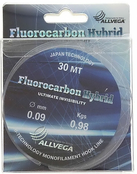 Леска ALLVEGA Fluorocarbon Hybrid 0.09 30м 