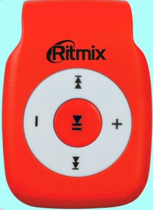 MP3 плеер на флеш карте Ritmix RF-1015 Red microSD до 16 Gb 