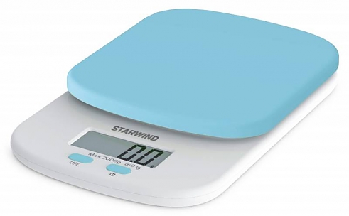 Весы кухонные StarWind SSK2156 голубой 