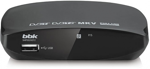 ТВ приставка BBK SMP002HDT2 темно-серый 