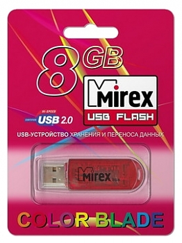 Флеш диск USB Mirex 8Gb ELF Red 