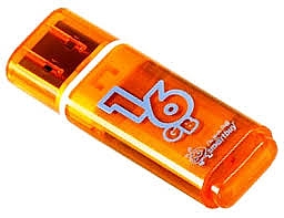 Флеш диск USB SmartBuy 16Gb Glossy orange 