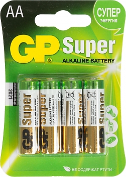 Батарейка GP Super alkaline LR6 (15A) SP4 