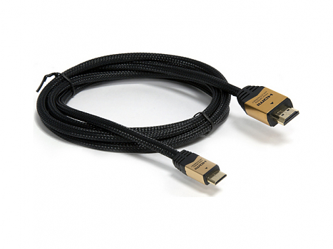 Кабель BaseLevel HDMI-mini Gold, 1.8м 