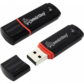 Флеш диск USB SmartBuy 8Gb Crown black 