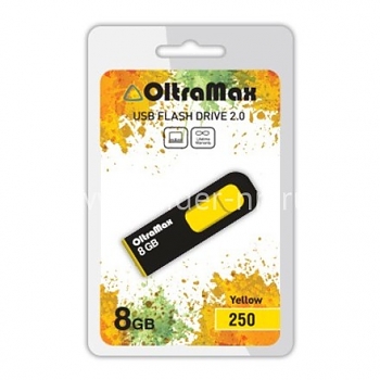 Флеш диск USB OltraMax  8Gb 250 желтый 