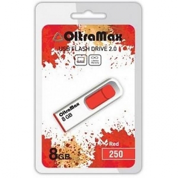 Флеш диск USB OltraMax  8Gb 250 красный 