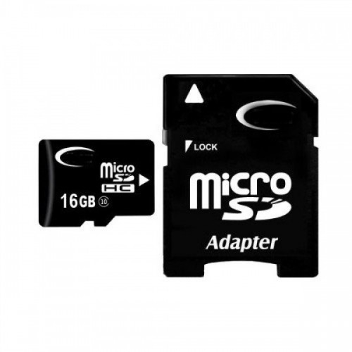 Флеш карта Micro micro SDHC 16Gb class 10 c адаптером 