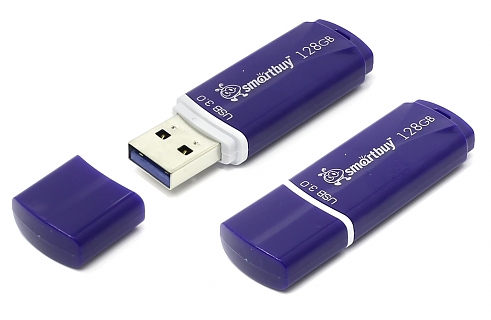 Флеш диск USB SmartBuy 128 Gb Crown Blue 