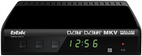 ТВ приставка BBK SMP021HDT2 темно-серый (эфирное цифровое ТВ) 