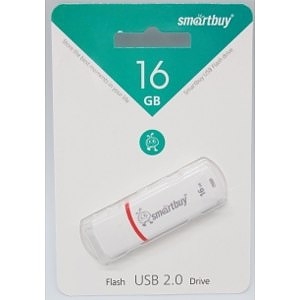 Флеш диск USB SmartBuy 16Gb Crown white BackToSchool 