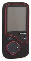 MP3 плеер на флеш карте Digma Cyber 3L 4Gb черный/красный 