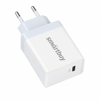Зарядное устройство для мобильных ЗУ FLASH, 18 вт, PD (3.0 А), белое, USB type C, 1 USB (SBP-1018C) 