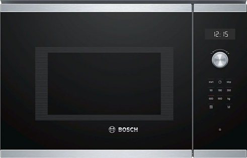 Встраиваемая микроволновая печь Bosch BFL554MS0 нержавеющая сталь/черный 