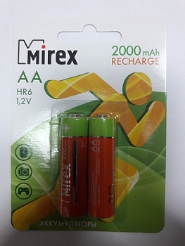 Аккумулятор Mirex R6 2000mA/ч. BL2 