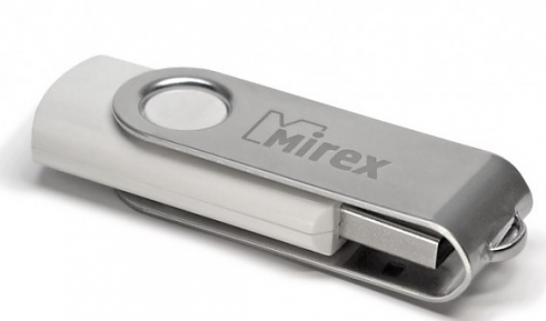 Флеш диск USB Mirex 8Gb SWIVEL белый 