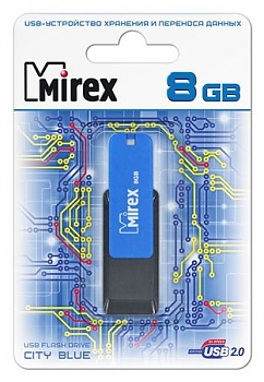 Флеш диск USB Mirex 8Gb CITY синий 