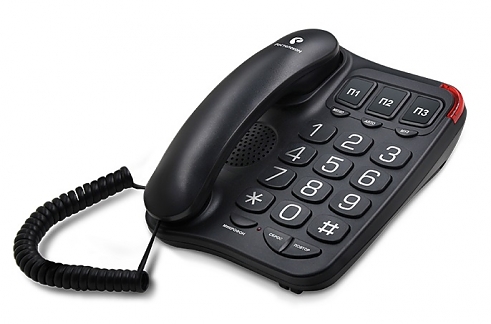 Телефон Texet TX-214 черный 