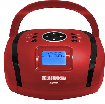 Магнитола Telefunken TF-SRP3449 красный с черным 