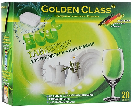 Таблетки Golden Glass для посудом. машин 20штх18г, 06552 