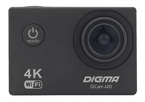 Видеокамера Digma DiCam 400 черный экшн 
