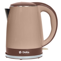 Чайник электрический Delta DL-1370 бежевый/коричневый 