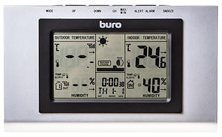 Метеостанция Buro H127G серебристый/черный 