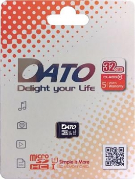 Флеш карта Dato micro SDHC 32Gb Class 10 DTTF032GUIC10 