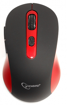 Мышь Gembird MUSW-221 черный/красный 
