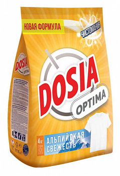 Порошок стиральный Dosia Optima Альпийская Свежесть универсал 4кг 