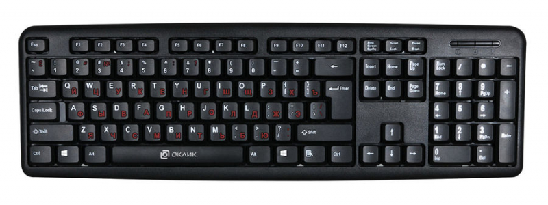 Клавиатура Oklick 90MV2 черный USB 