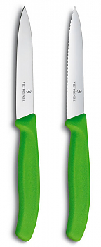 Набор ножей Victorinox Swiss Classic (6.7796.L4B) компл.:2шт салатовый блистер 