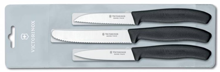 Набор ножей Victorinox Swiss Classic Paring (6.7113.3) компл.:3шт черный европодвес 