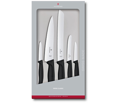 Набор ножей Victorinox Swiss Classic Kitchen (6.7133.5G) компл.:5шт черный подар.коробка 