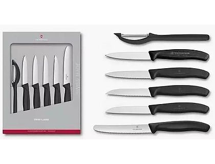 Набор ножей Victorinox Swiss Classic Kitchen (6.7113.6G) компл.:6шт черный подар.коробка 
