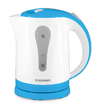Чайник электрический StarWind SKP1217 белый/голубой 