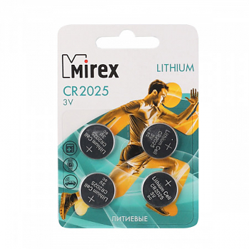 Батарейка Mirex CR2025 BL-4 