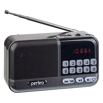 Радиоприемник Perfeo Aspen серый FM/MP3 