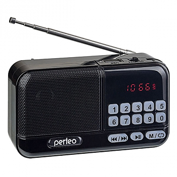 Радиоприемник Perfeo Aspen черный FM/MP3 