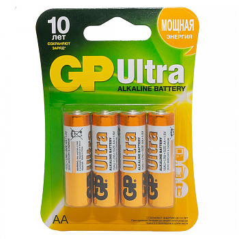 Батарейка GP Ultra alkaline LR6 (15AUGL) BL4 