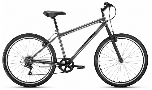 Велосипед Forward ALTAIR MTB HT 26 1.0, рост 17'', сезон 2020-2021, темно-серый/черный, 7 ск. 