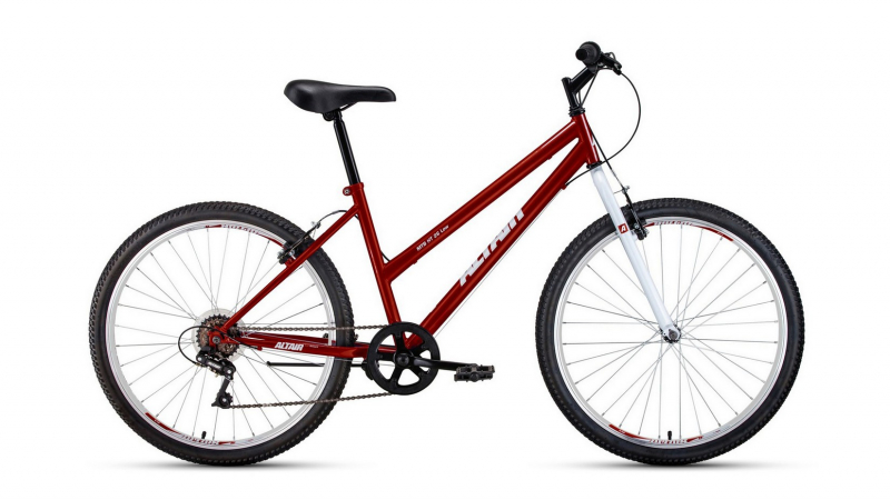 Велосипед Forward ALTAIR MTB HT 26 Low, рост 15'', сезон 2020-2021, красный/белый, 6 ск 