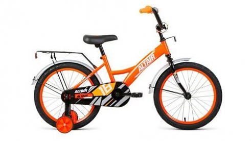 Велосипед Forward ALTAIR KIDS 18, сезон 2020-2021, ярко-оранжевый/белый 